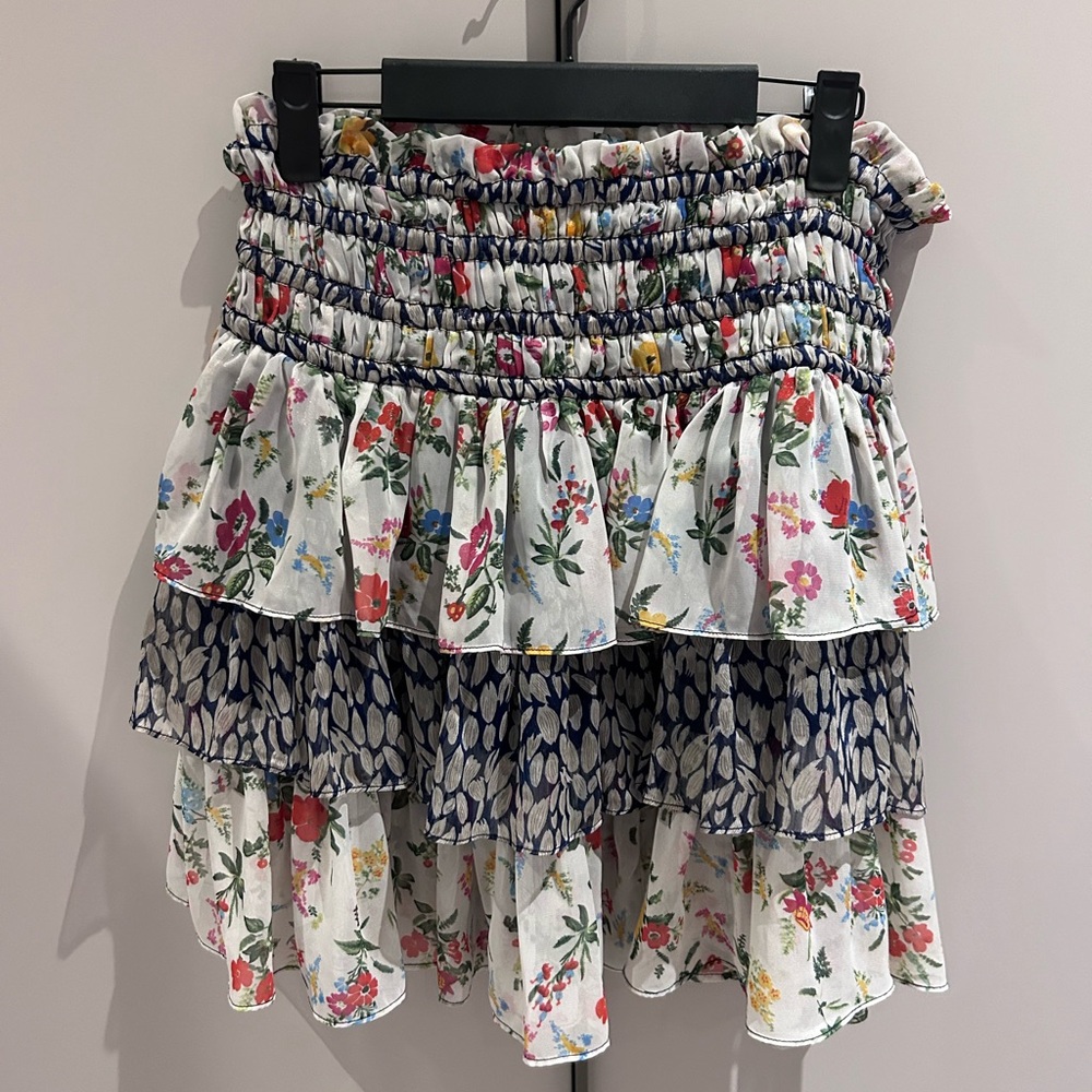 Current air ruffle mini skirt